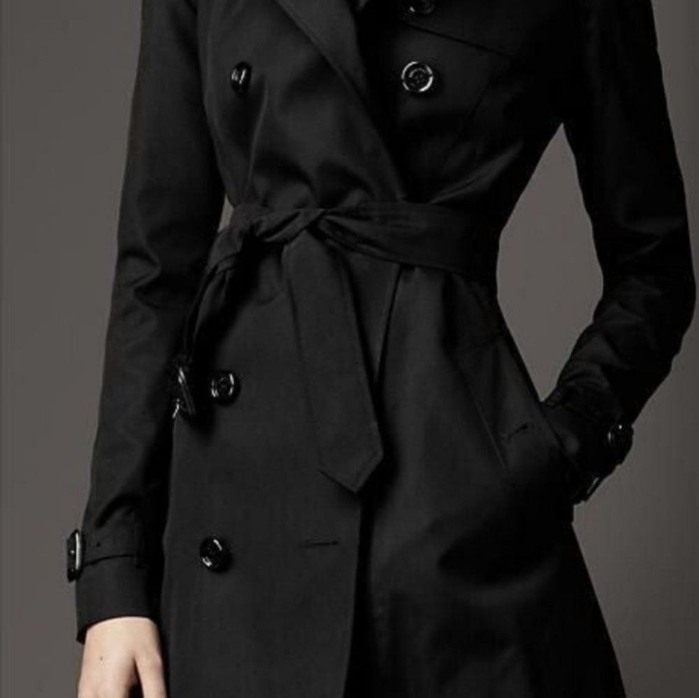 Burberry Harbourne Black Iconic Trench US 2